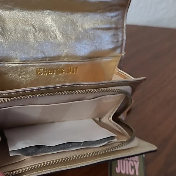 Darling Juicy Couture "Juicy Princess" Mini Wallet, Gold Shine NEW WITH TAGS ♥ - Picture 6 of 7